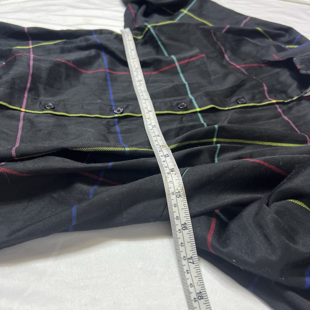 New York and Company Women’s Button Up Shirt XL Black 3/4 Sleeve Open Back - Picture 8 of 11